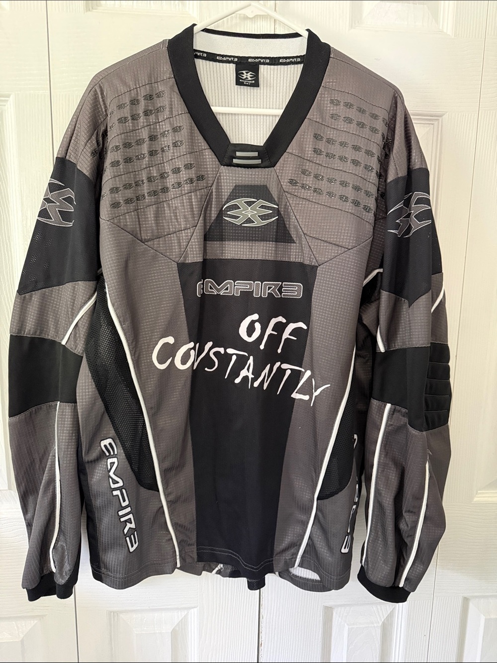 Padded Empire Paintball Jersey Black Longsleeve Motocross Utility Sz L